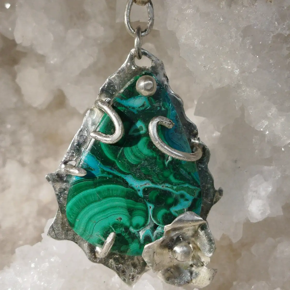 Fleur malachite chrysocolle