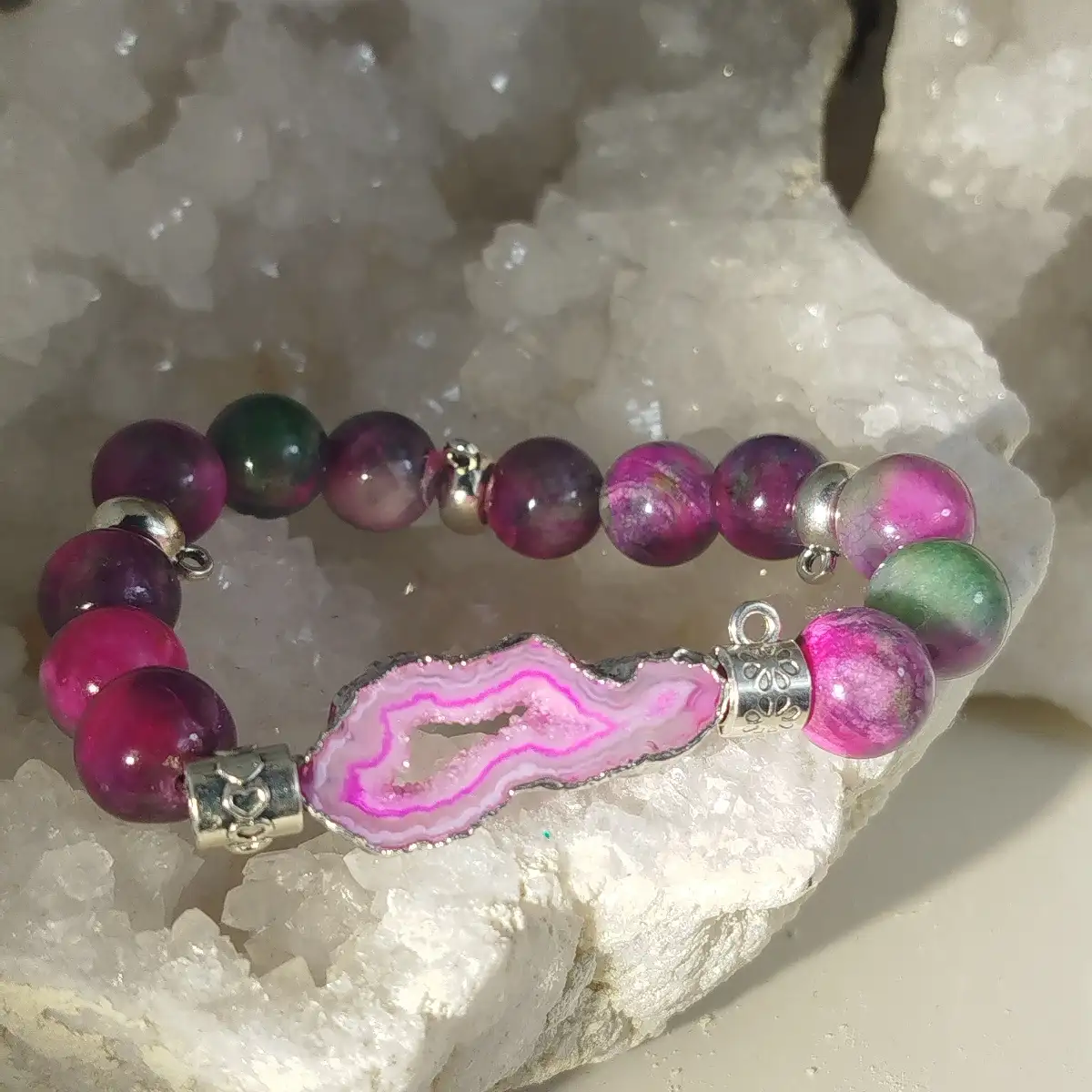 Bracelet jaspe pourpre