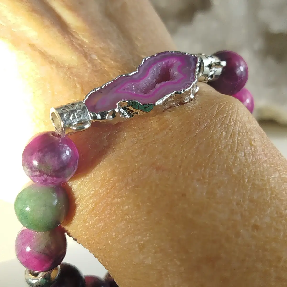 Bracelet jaspe pourpre