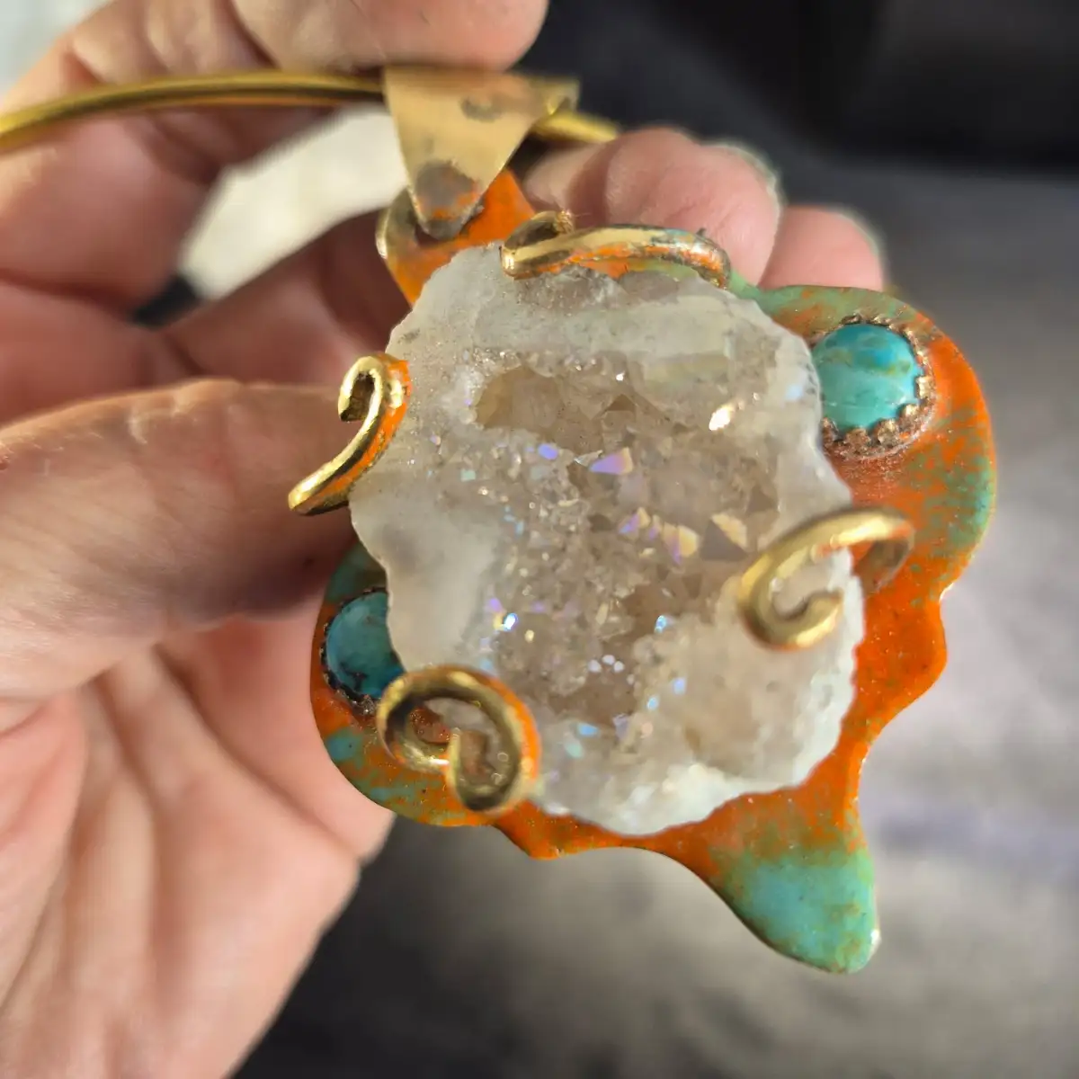 PENDENTIF ORIENT ORANGE