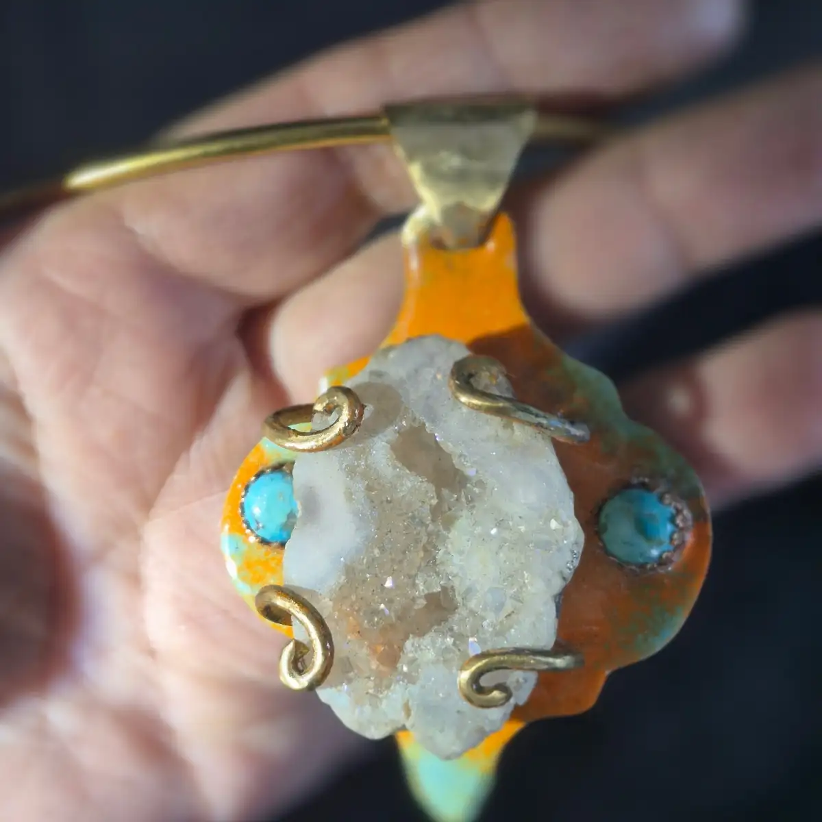 PENDENTIF ORIENT ORANGE